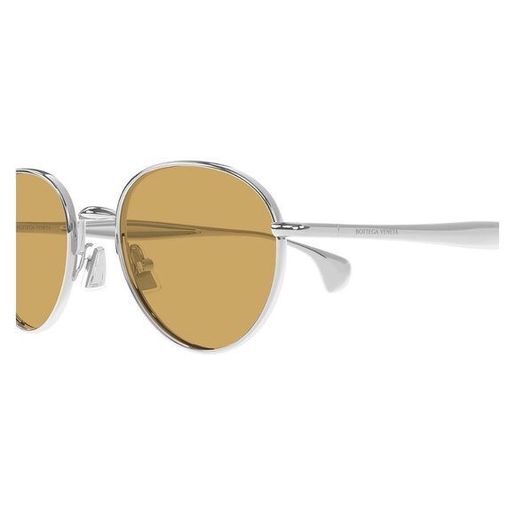 New BOTTEGA VENETA Signature Icons Silver Square BV1396S 001 Sunglasses Women - Picture 3 of 4